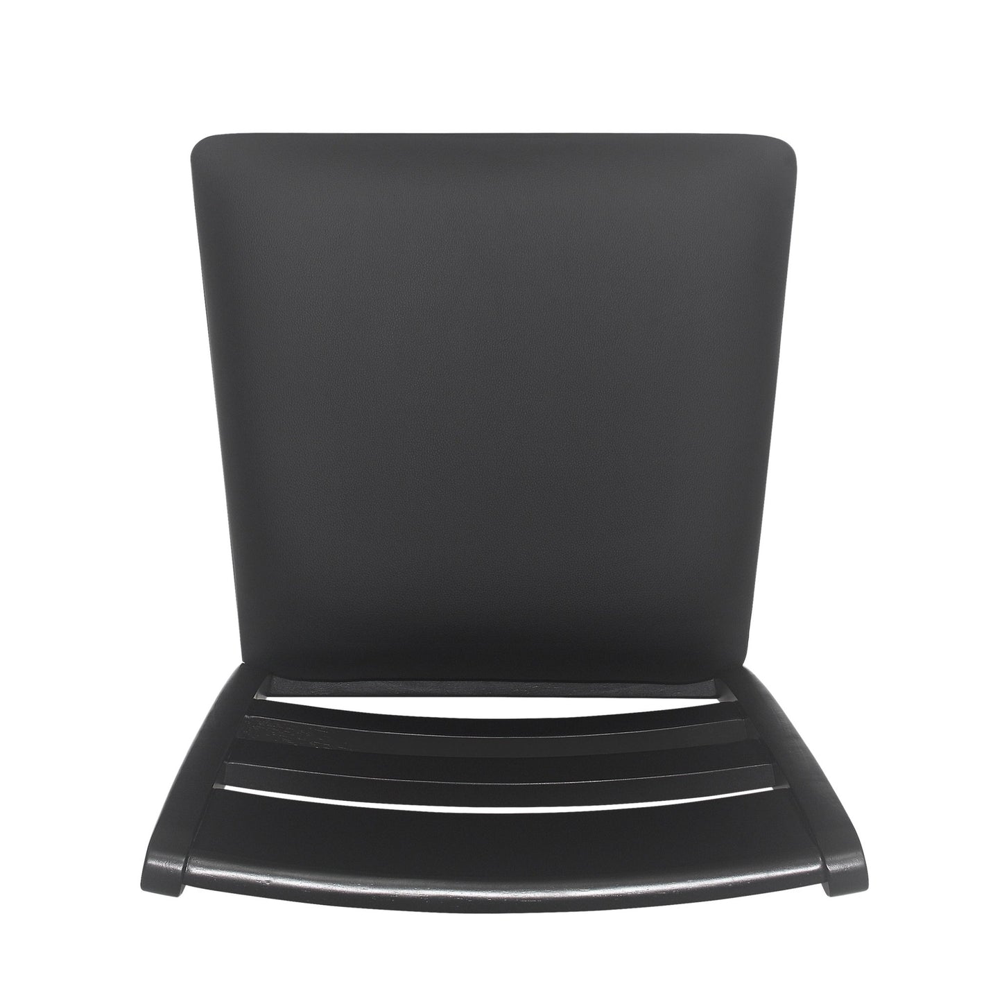 Farmhouse Upholstered Wood Counter Stools, Rustic Charm, Black PU - 1st Choice Furniture Direct