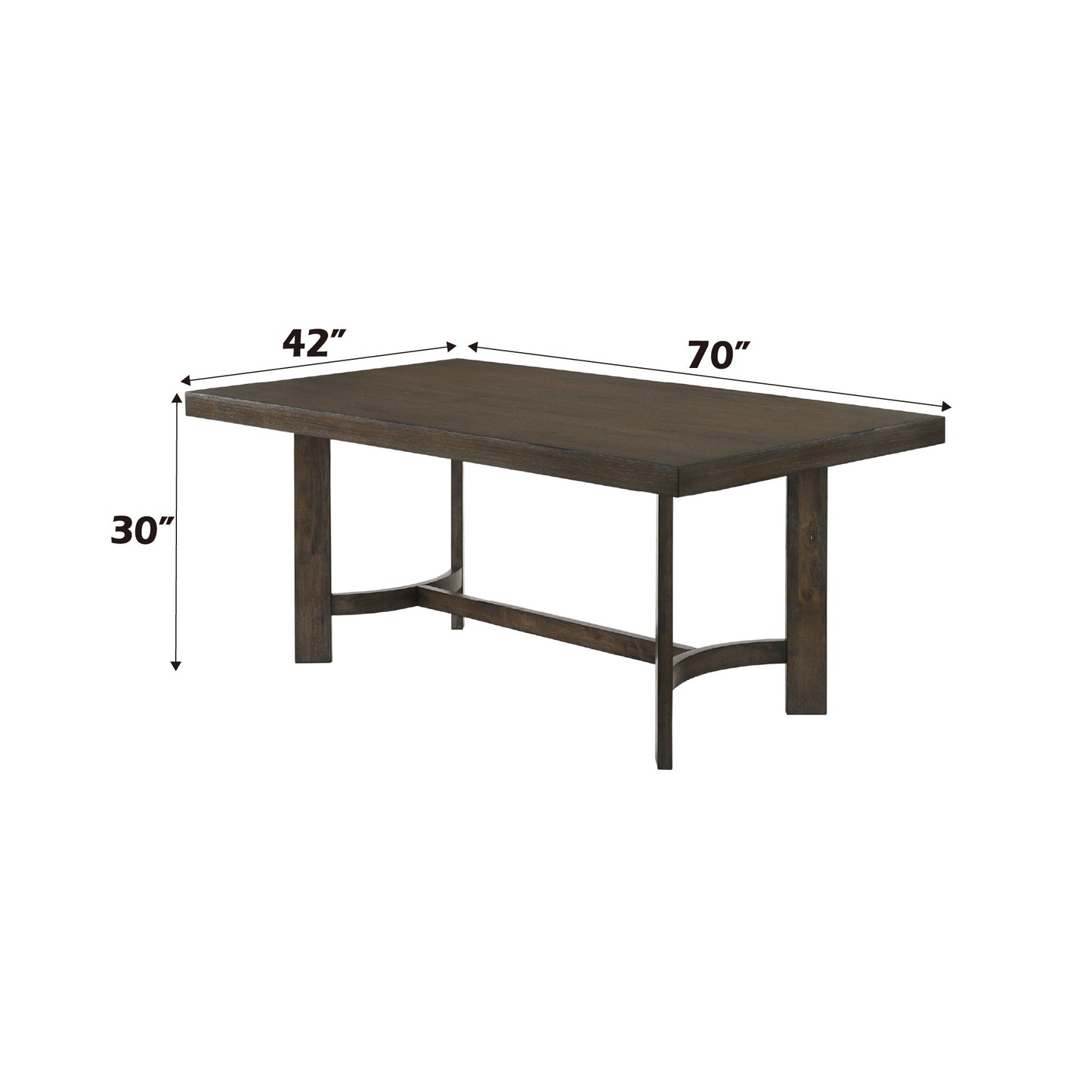 Farren Weathered Oak Finish Dining Table - 1st Choice Furniture Direct