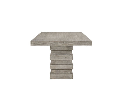 Faustine Salvaged Light Oak Finish Dining Table - 1st Choice Furniture Direct