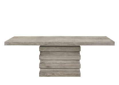 Faustine Salvaged Light Oak Finish Dining Table - 1st Choice Furniture Direct
