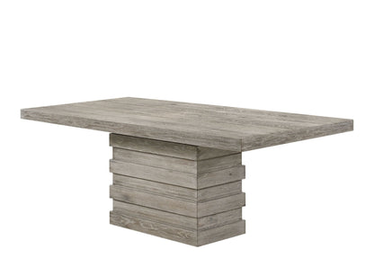 Faustine Salvaged Light Oak Finish Dining Table - 1st Choice Furniture Direct