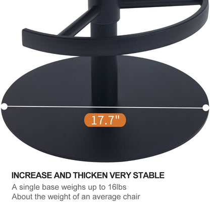 Faux Leather Wooden Adjustable Bar Stools, 360 Degree Swivel Bar Chair with Backs,Bar height Couner Height Barstools for Home Kitchen Dining Room and Bar Room(Black 1pc) - 1st Choice Furniture Direct