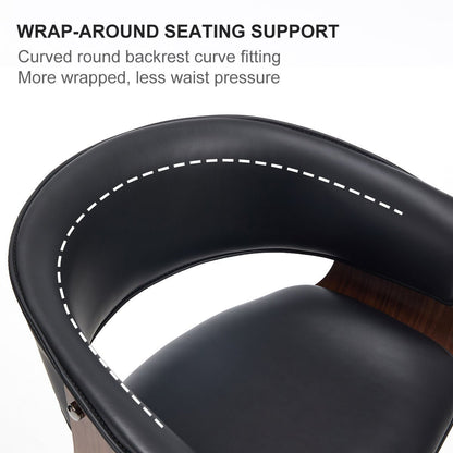 Faux Leather Wooden Adjustable Bar Stools, 360 Degree Swivel Bar Chair with Backs,Bar height Couner Height Barstools for Home Kitchen Dining Room and Bar Room(Black 1pc) - 1st Choice Furniture Direct