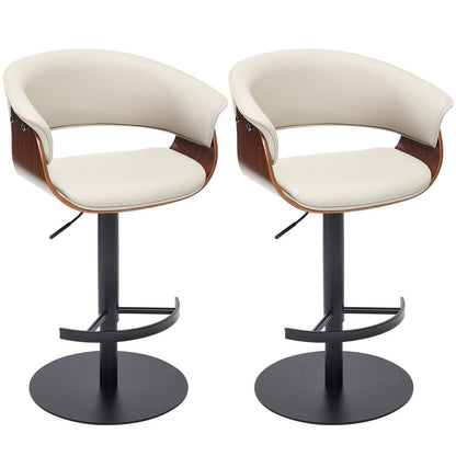 Faux Leather Wooden Adjustable Bar Stools, 360 Degree Swivel Bar Chair with Backs,Bar height Couner Height Barstools for Home Kitchen Dining Room and Bar Room(Grey 1pc) - 1st Choice Furniture Direct