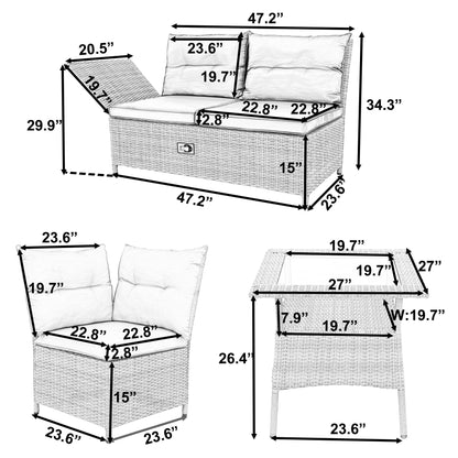 1st Choice 4-Piece All Weather Reclinable Chaise Lounge for Ultimate Comfort