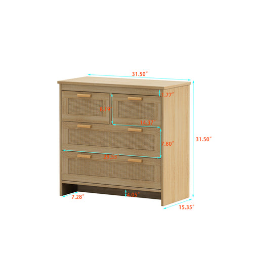 1st Choice Contemporary Rattan Living Room Cabinet in Natural