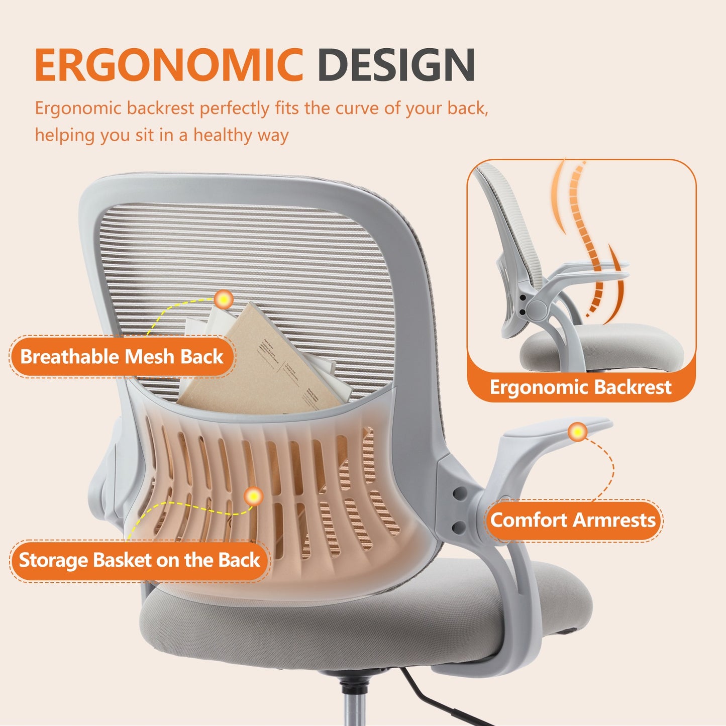 1st Choice Ergonomic Nylon Mesh Drafting Chair