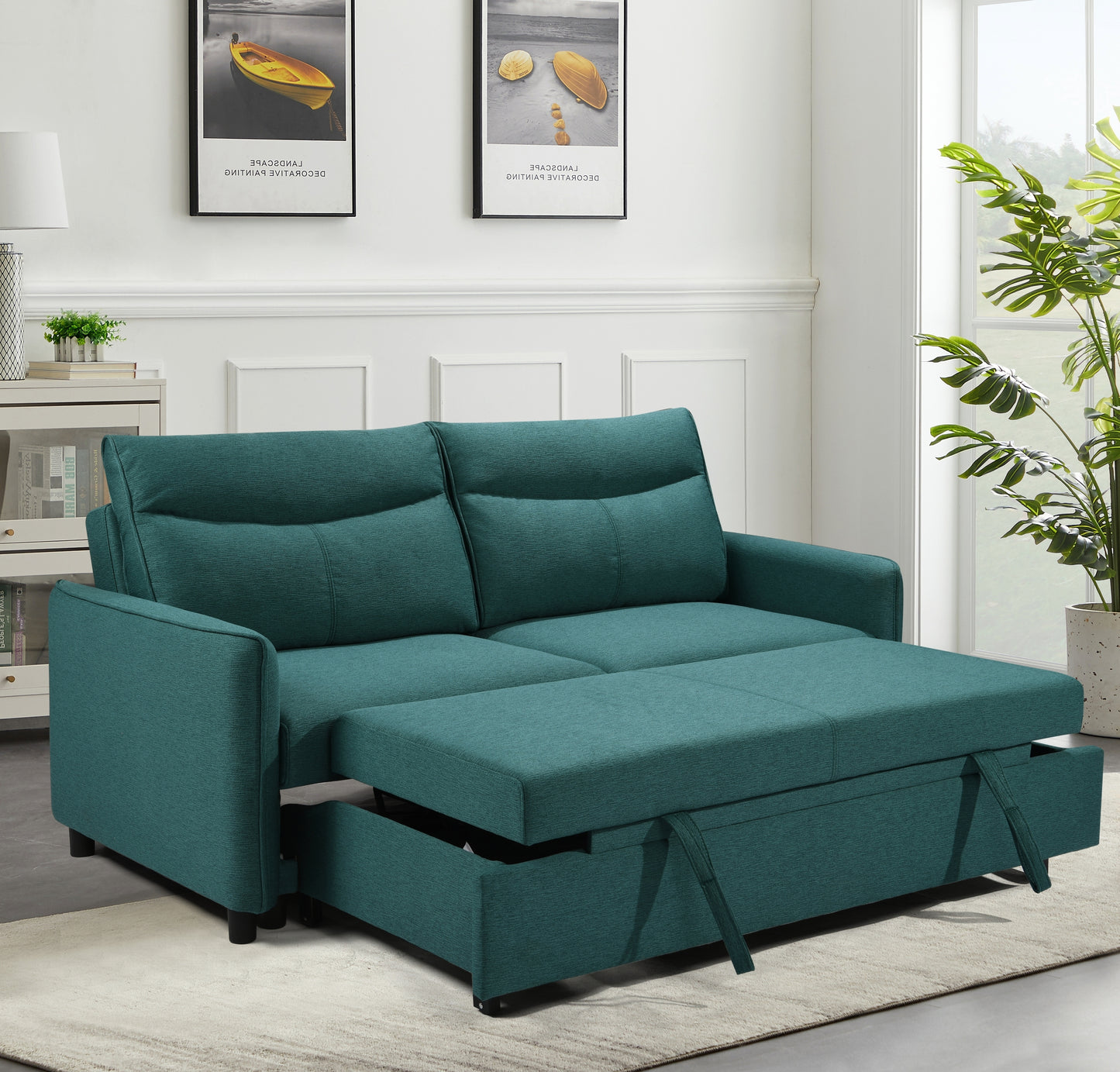 1st Choice 3 in 1 Convertible Sleeper Sofa Bed Loveseat Futon Couch