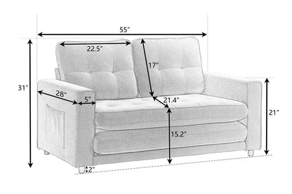 1st Choice Modern 3 Fold Sofa Convertible Futon Couch Sleeper Sofabed