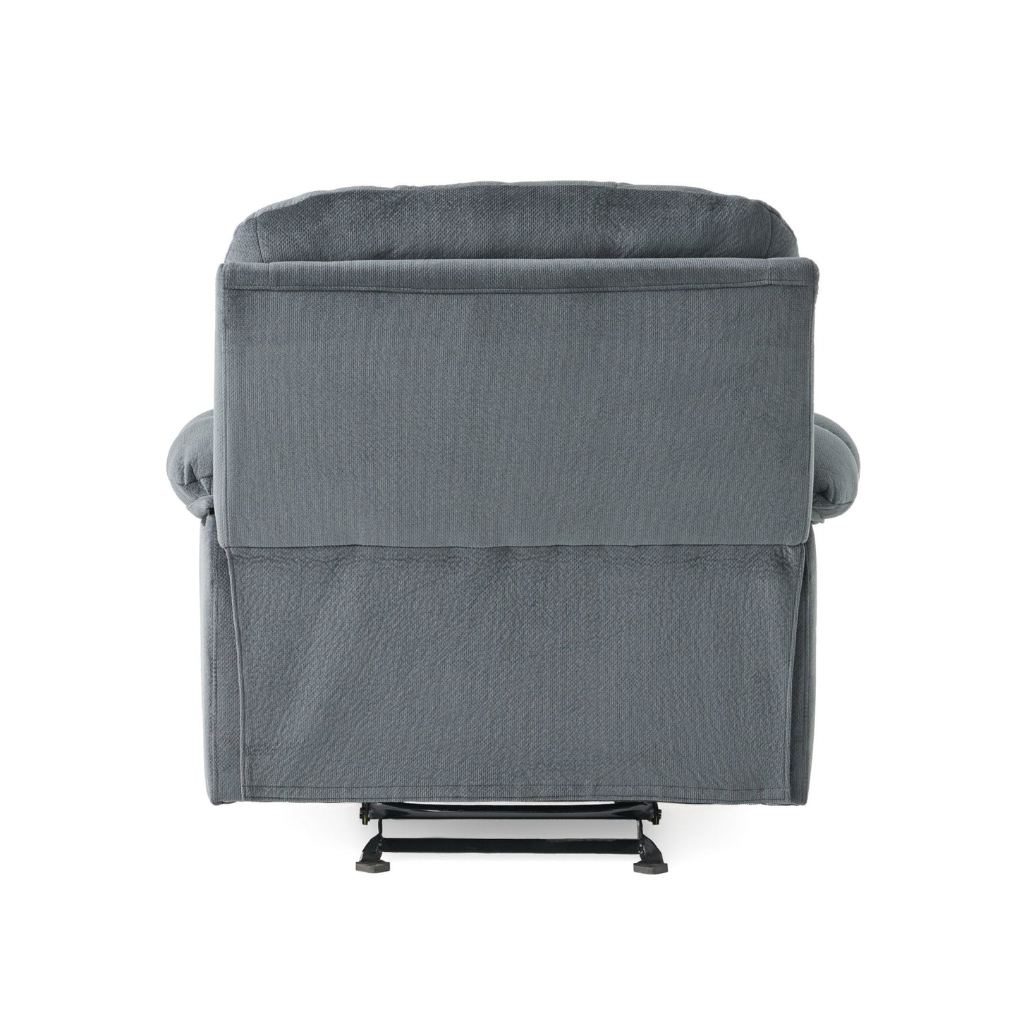 Fervor Luxurious Manual Recliner Chair with Skin - Friendly Fabric and Dual Cup Holders, Silver - 1st Choice Furniture Direct