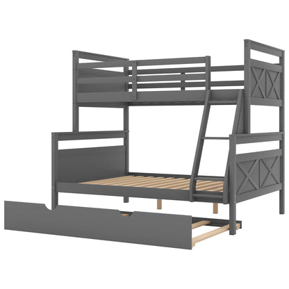 1st Choice Twin Over Full Bunk Bed with Trundle - Safety and Style Combined
