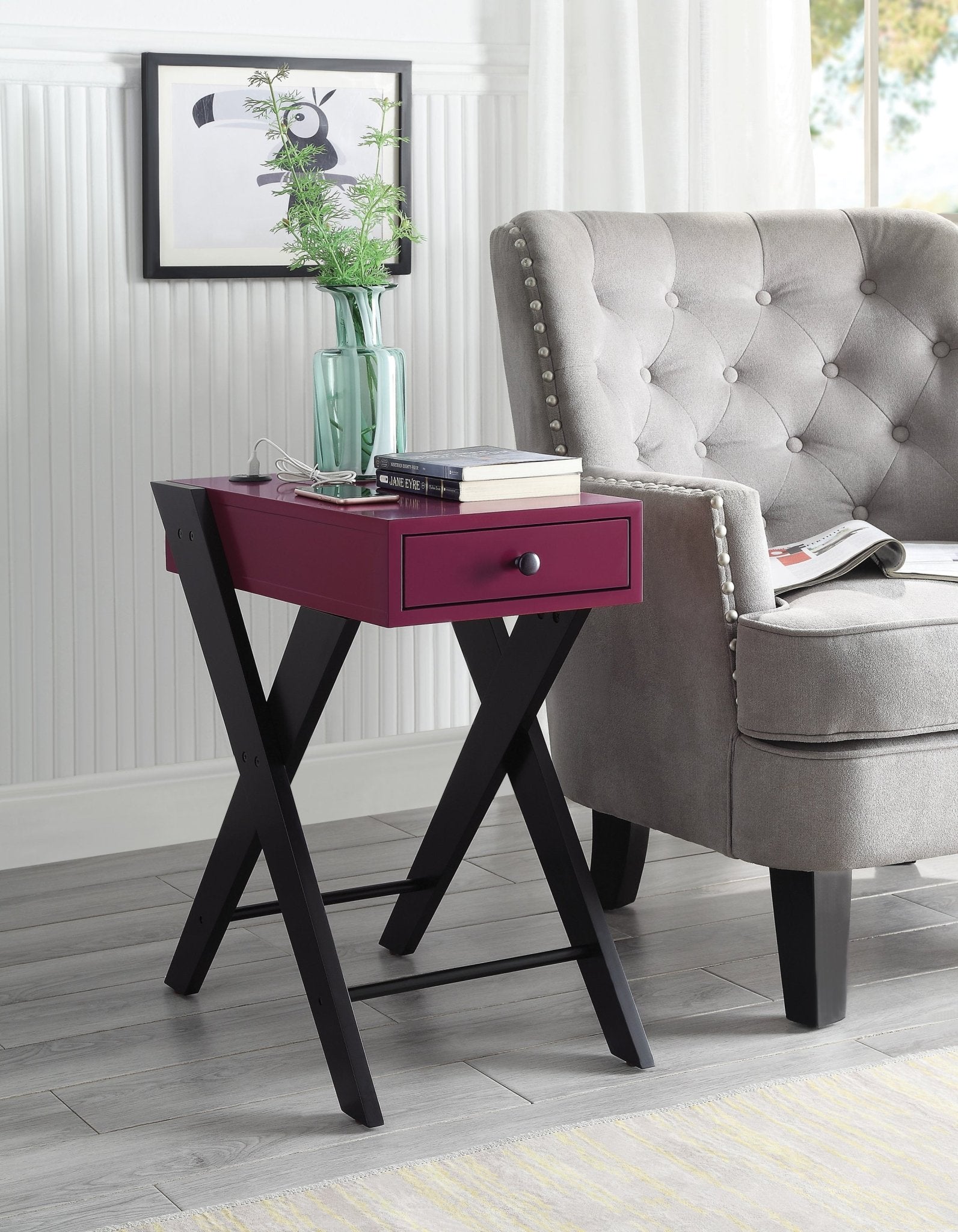 Fierce Accent Table with Built-in USB Port - 1st Choice Furniture Direct