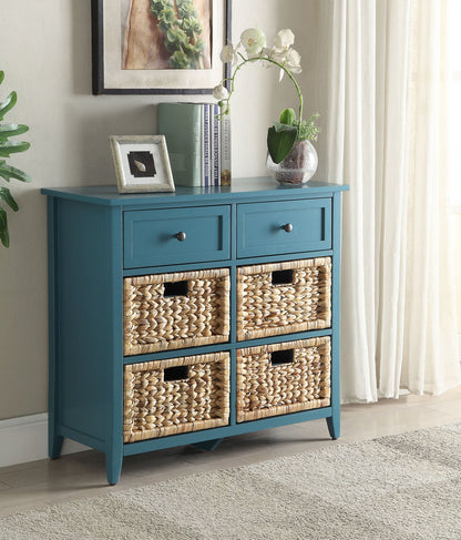Flavius Teal Finish Console Cabinet - 1st Choice Furniture Direct