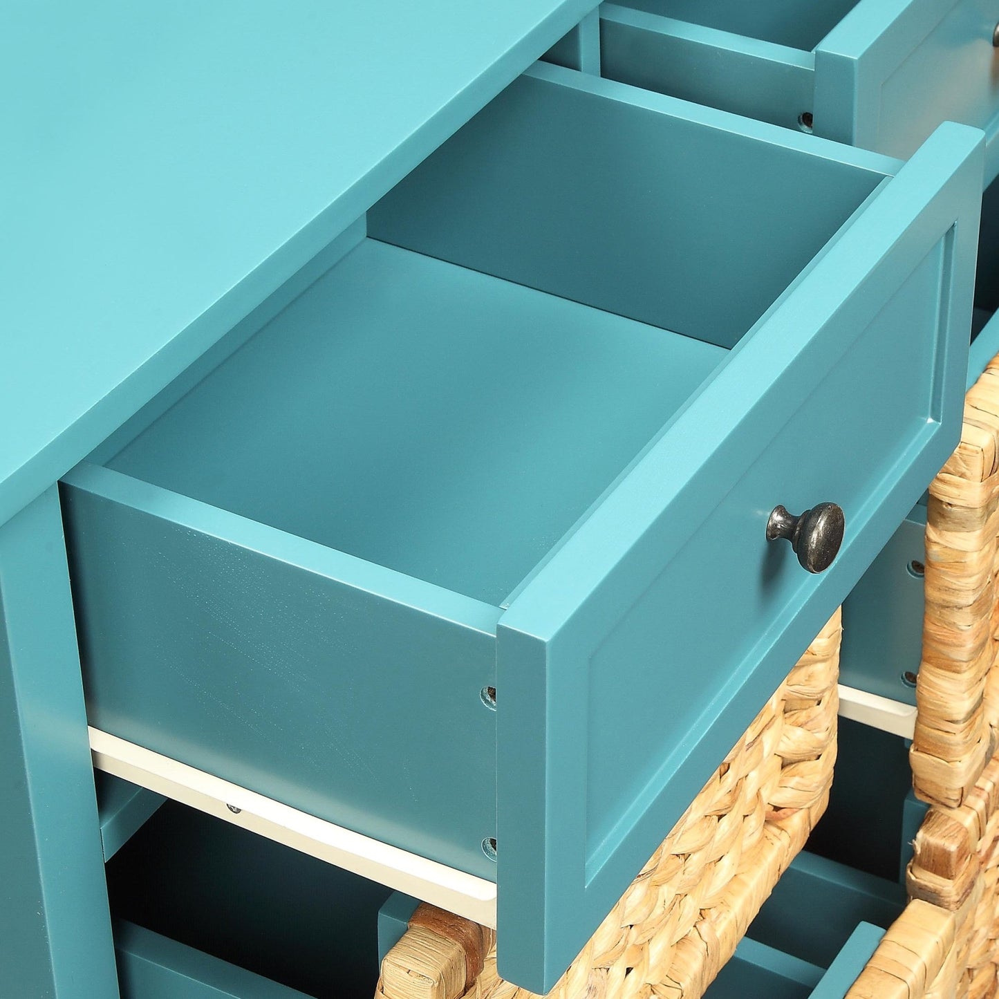 Flavius Teal Finish Console Cabinet - 1st Choice Furniture Direct