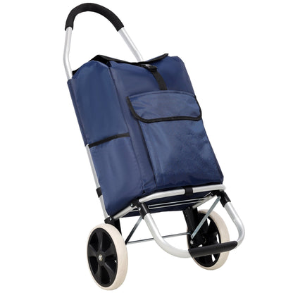 Foldable Shopping Trolley Bag 40L – Lightweight Aluminium Grocery Cart - 1st Choice Furniture Direct