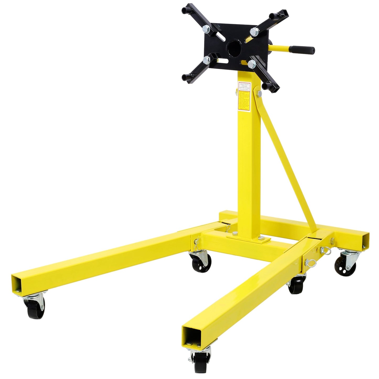 Folding Engine Stand 2000 LBS Capacity Motor Hoist 360 Degree Adjustable Mounting Head Dolly Mover Auto Repair Rebuild Jack - 1st Choice Furniture Direct