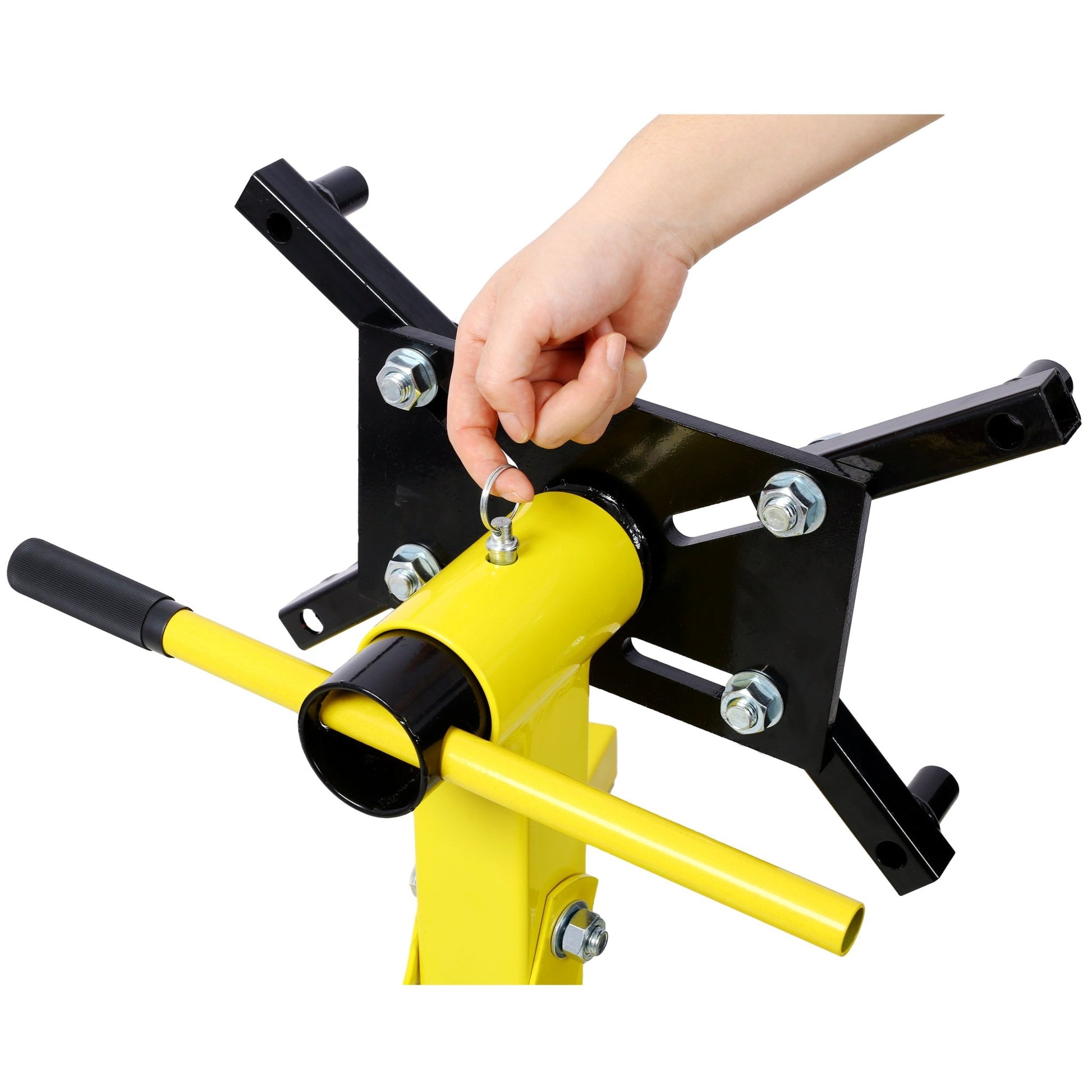 Folding Engine Stand 2000 LBS Capacity Motor Hoist 360 Degree Adjustable Mounting Head Dolly Mover Auto Repair Rebuild Jack - 1st Choice Furniture Direct