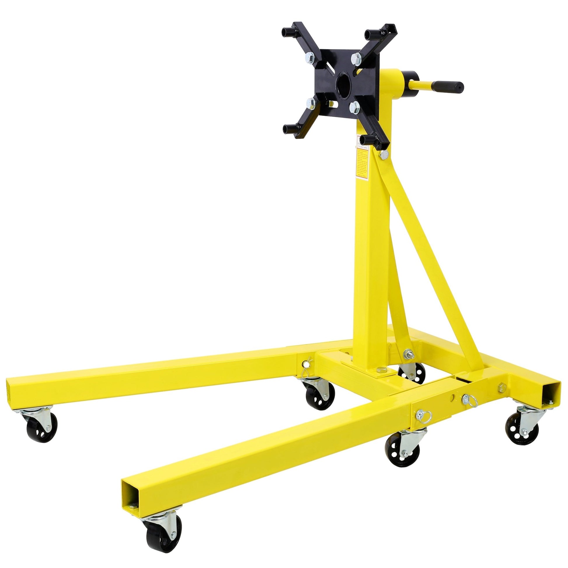 Folding Engine Stand 2000 LBS Capacity Motor Hoist 360 Degree Adjustable Mounting Head Dolly Mover Auto Repair Rebuild Jack - 1st Choice Furniture Direct