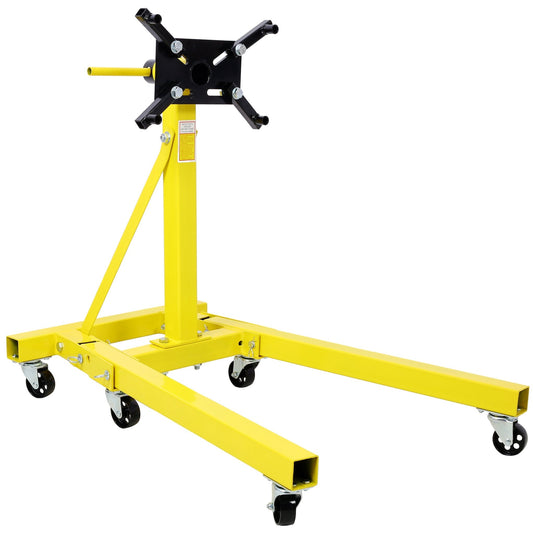 Folding Engine Stand 2000 LBS Capacity Motor Hoist 360 Degree Adjustable Mounting Head Dolly Mover Auto Repair Rebuild Jack - 1st Choice Furniture Direct