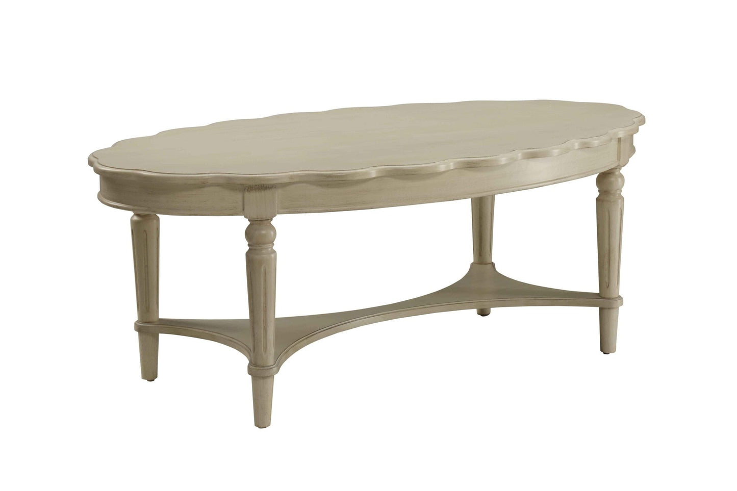 Fordon French Antique White Finish Coffee Table - 1st Choice Furniture Direct