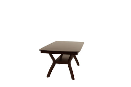Formal Look 1pc Dining Table w Shelve Solidwood Espresso Finish Dining Room Furniture - 1st Choice Furniture Direct