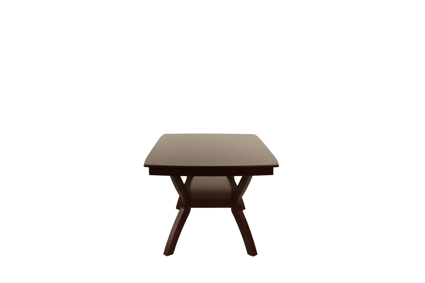 Formal Look 1pc Dining Table w Shelve Solidwood Espresso Finish Dining Room Furniture - 1st Choice Furniture Direct