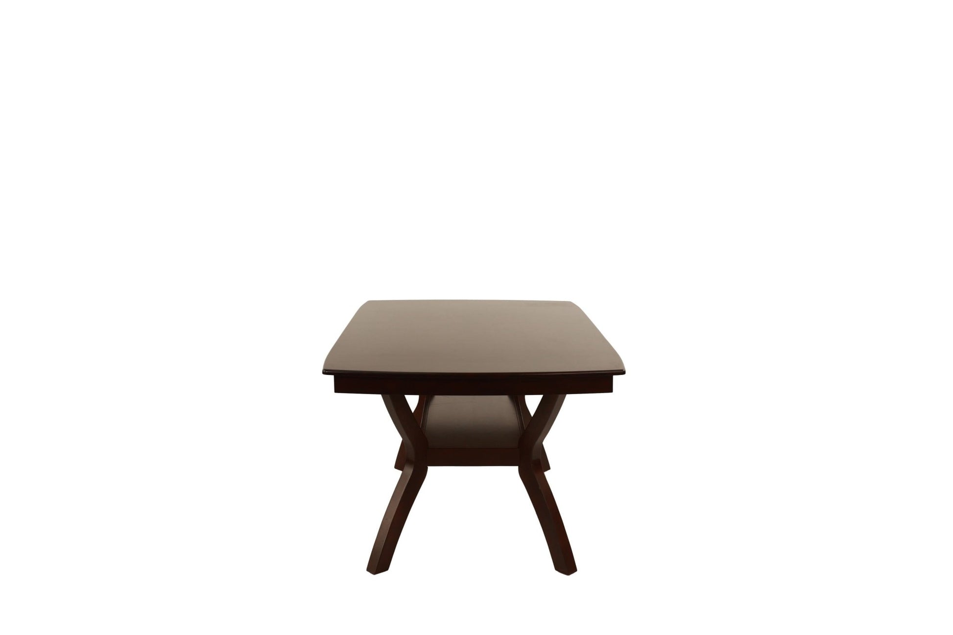 Formal Look 1pc Dining Table w Shelve Solidwood Espresso Finish Dining Room Furniture - 1st Choice Furniture Direct
