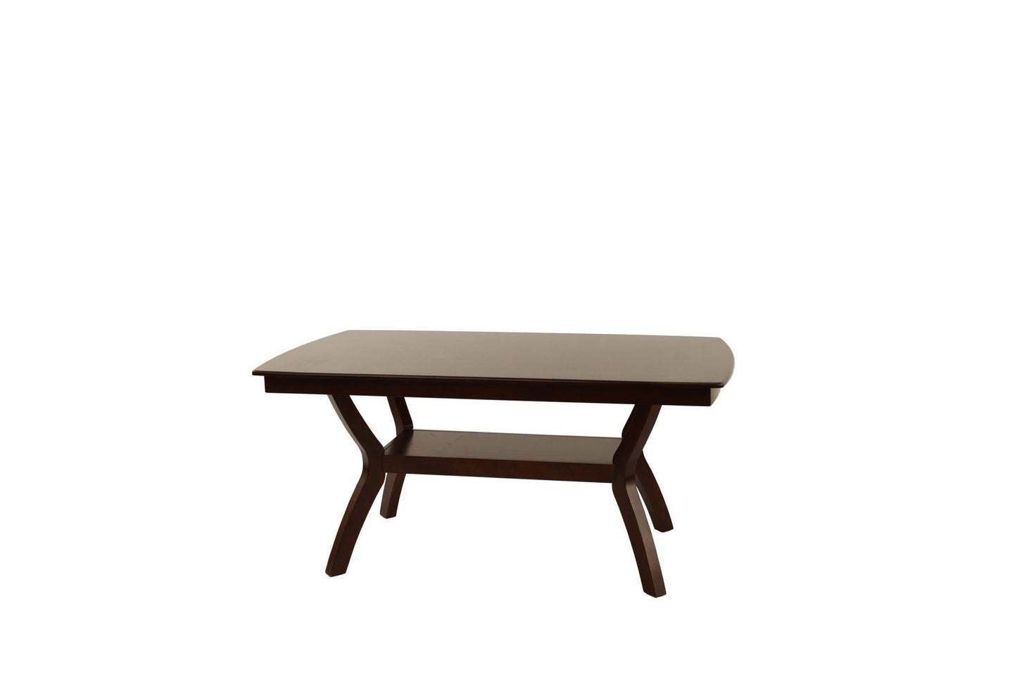 Formal Look 1pc Dining Table w Shelve Solidwood Espresso Finish Dining Room Furniture - 1st Choice Furniture Direct
