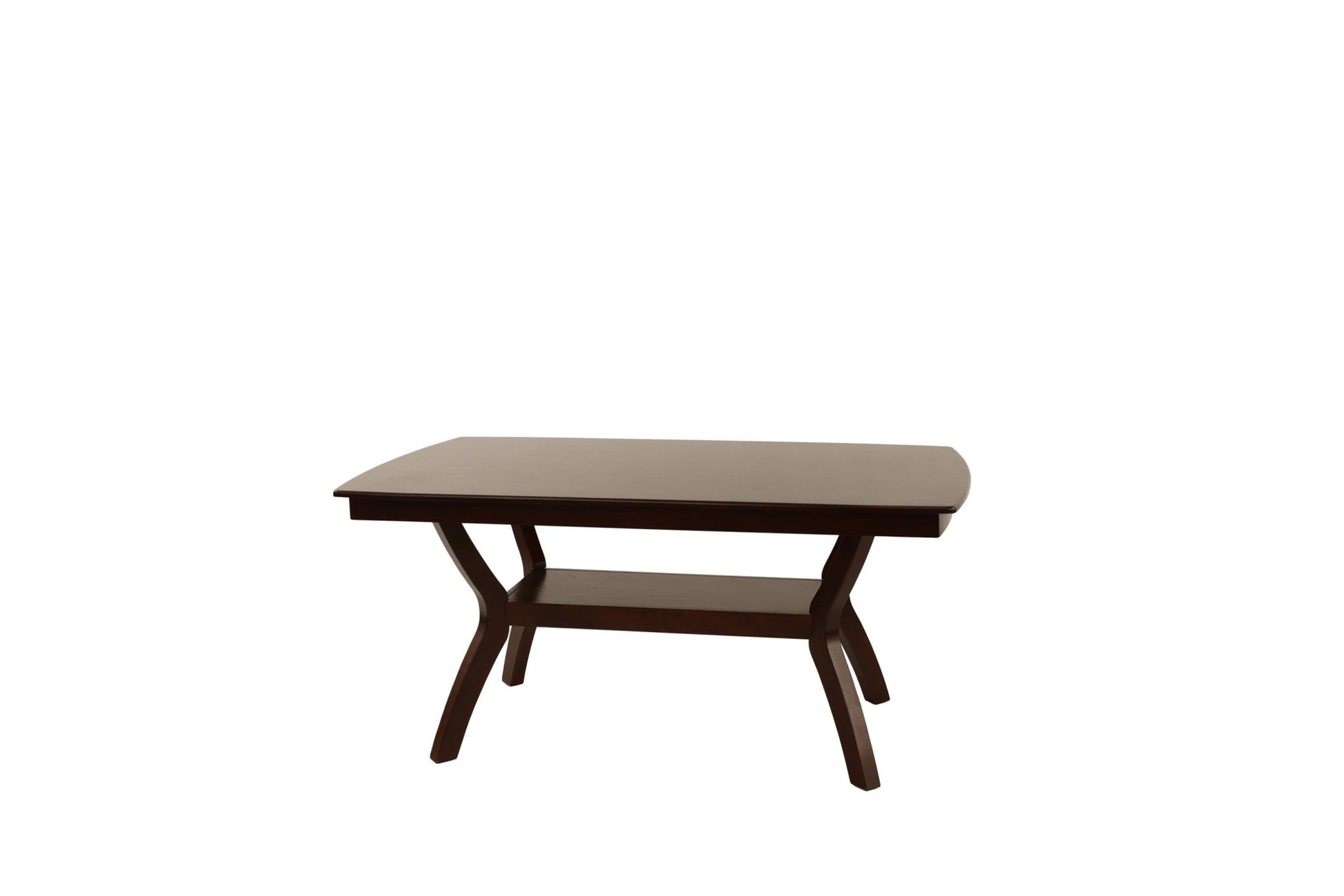 Formal Look 1pc Dining Table w Shelve Solidwood Espresso Finish Dining Room Furniture - 1st Choice Furniture Direct