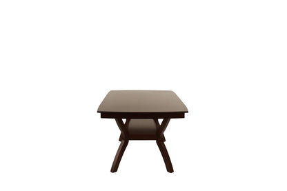 Formal Look 1pc Dining Table w Shelve Solidwood Espresso Finish Dining Room Furniture - 1st Choice Furniture Direct