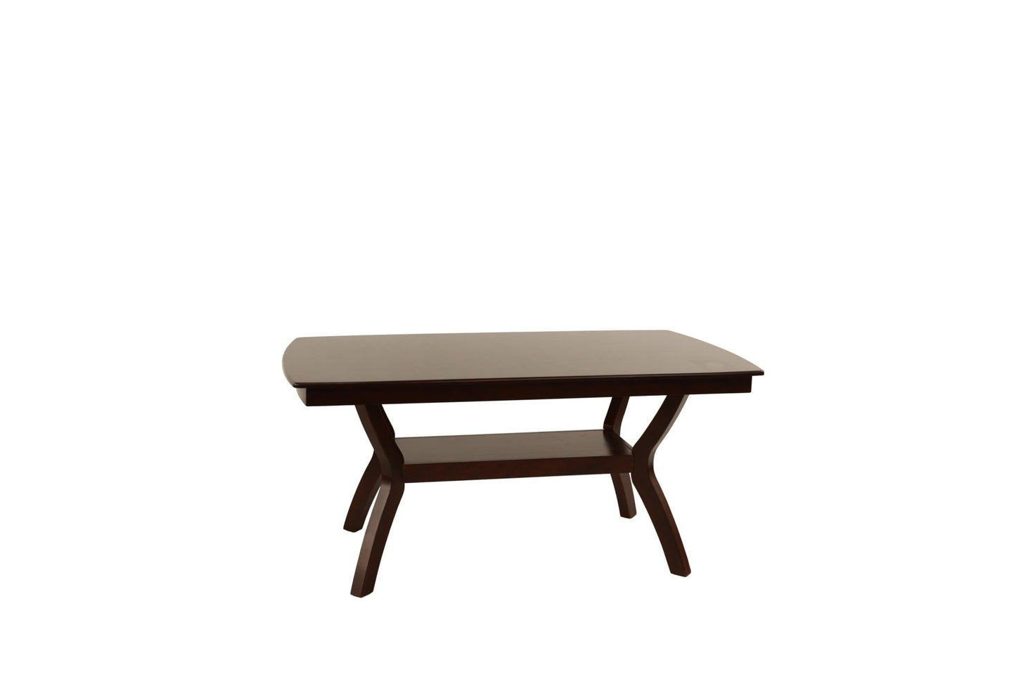 Formal Look 1pc Dining Table w Shelve Solidwood Espresso Finish Dining Room Furniture - 1st Choice Furniture Direct