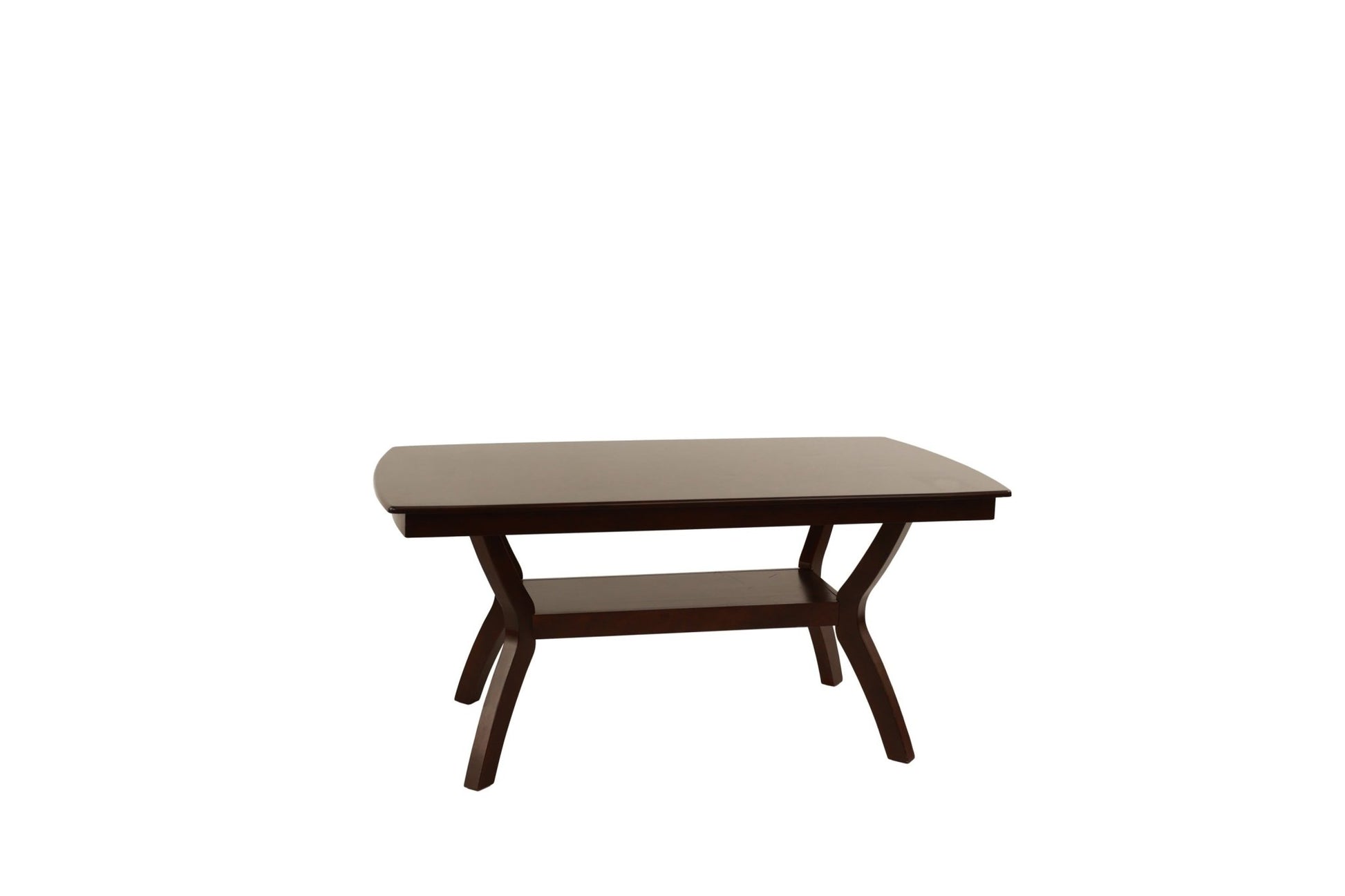 Formal Look 1pc Dining Table w Shelve Solidwood Espresso Finish Dining Room Furniture - 1st Choice Furniture Direct