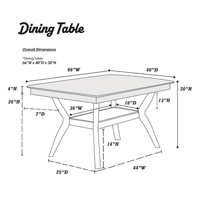 Formal Look 1pc Dining Table w Shelve Solidwood Espresso Finish Dining Room Furniture - 1st Choice Furniture Direct