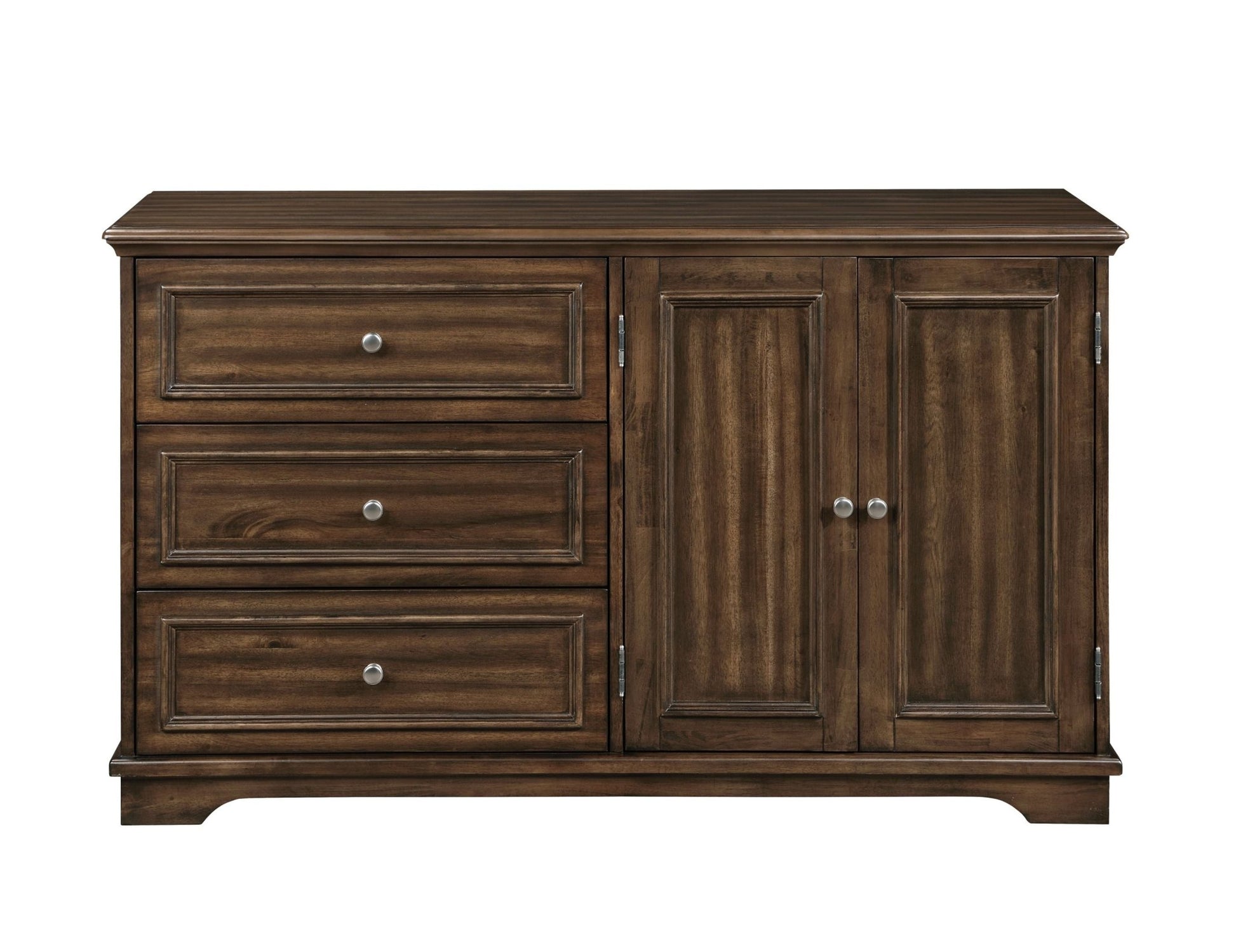 Franklin Brushed Walnut Finish 4PC Pack Queen Bed Set - 1st Choice Furniture Direct
