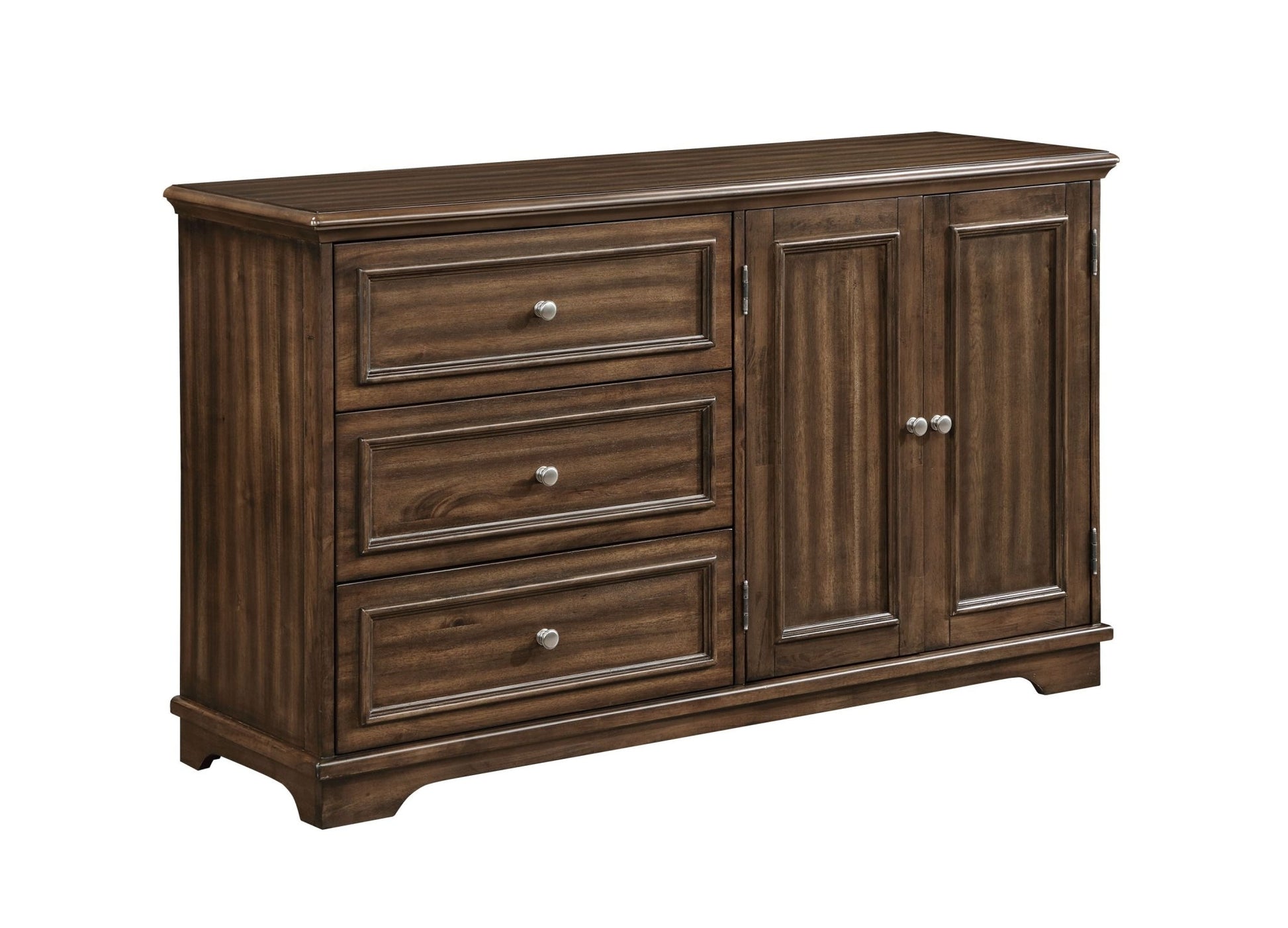 Franklin Brushed Walnut Finish 4PC Pack Queen Bed Set - 1st Choice Furniture Direct