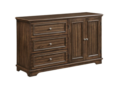 Franklin Brushed Walnut Finish 4PC Pack Queen Bed Set - 1st Choice Furniture Direct
