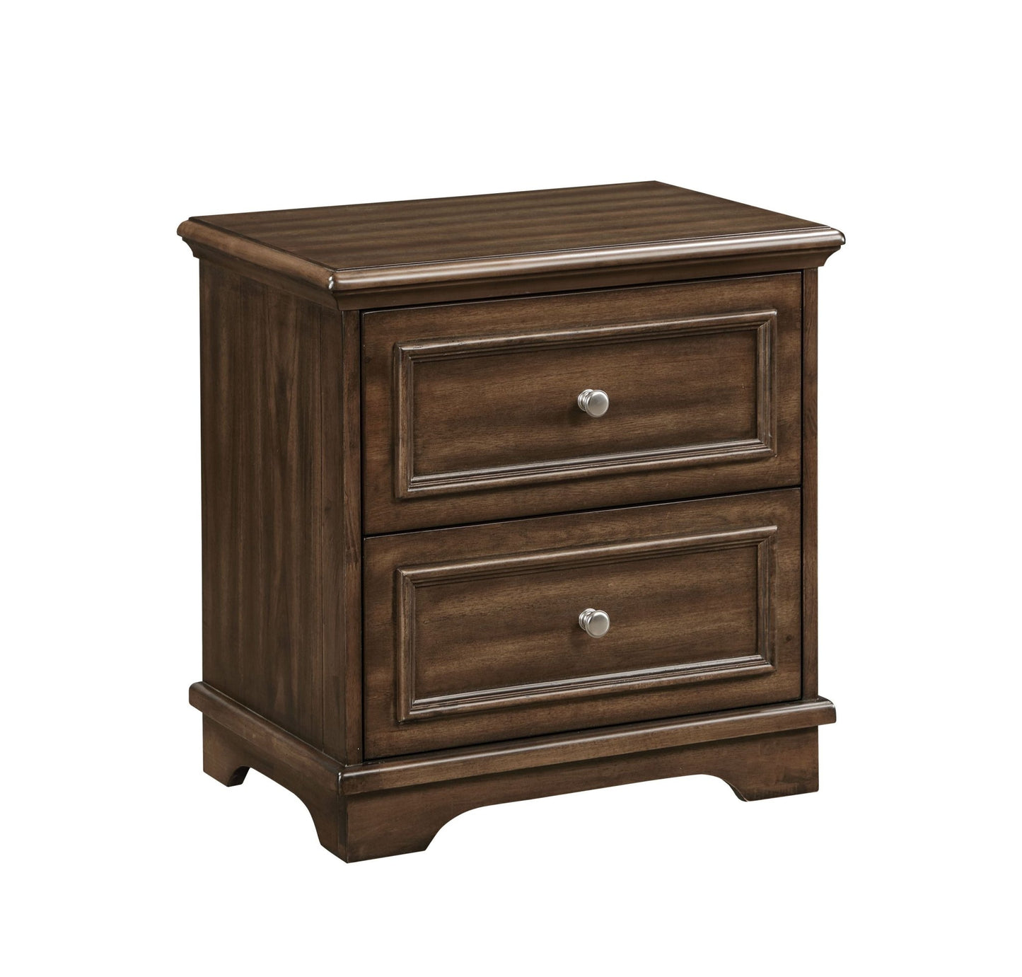 Franklin Brushed Walnut Finish 4PC Pack Queen Bed Set - 1st Choice Furniture Direct