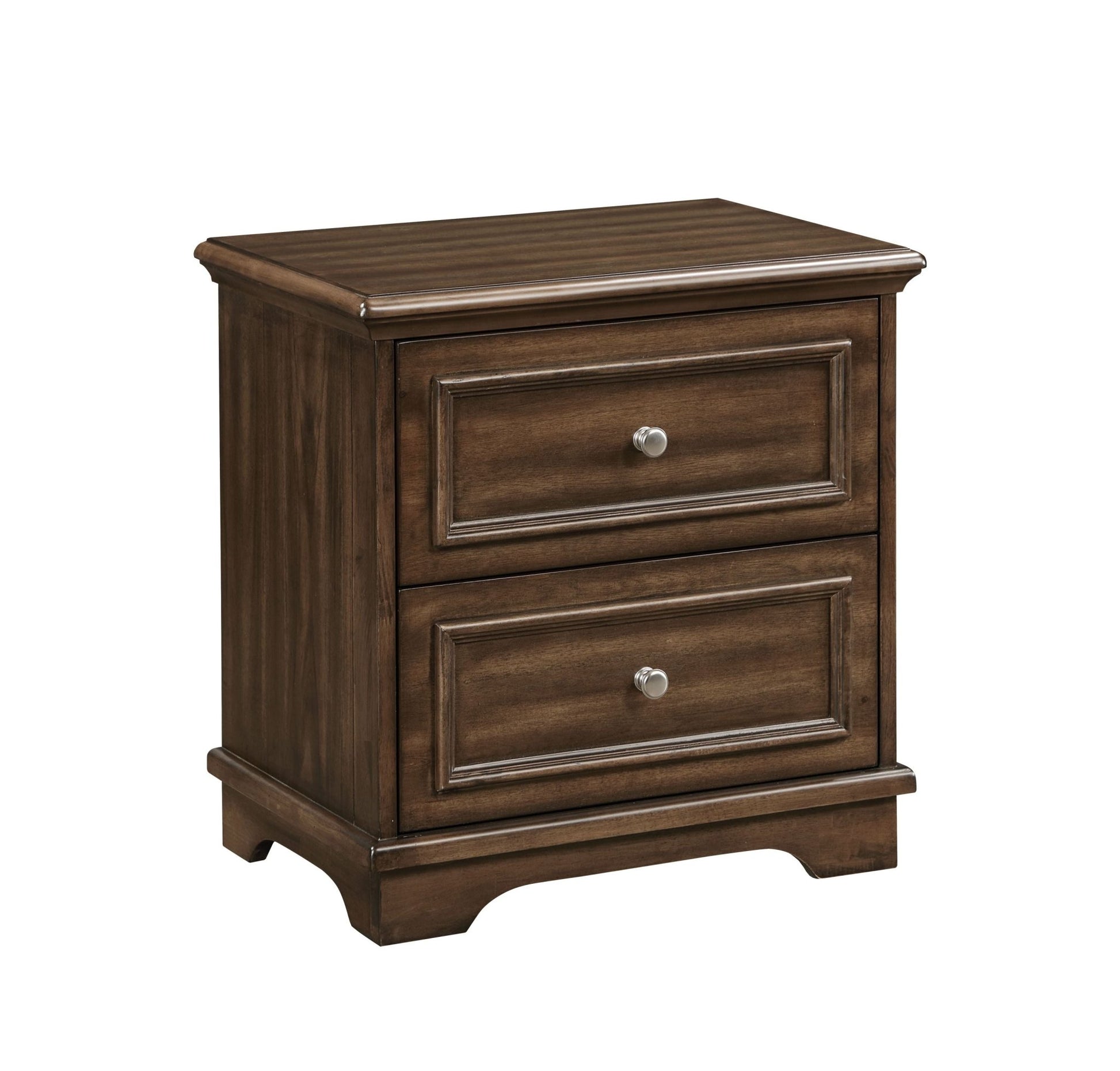 Franklin Brushed Walnut Finish 4PC Pack Queen Bed Set - 1st Choice Furniture Direct