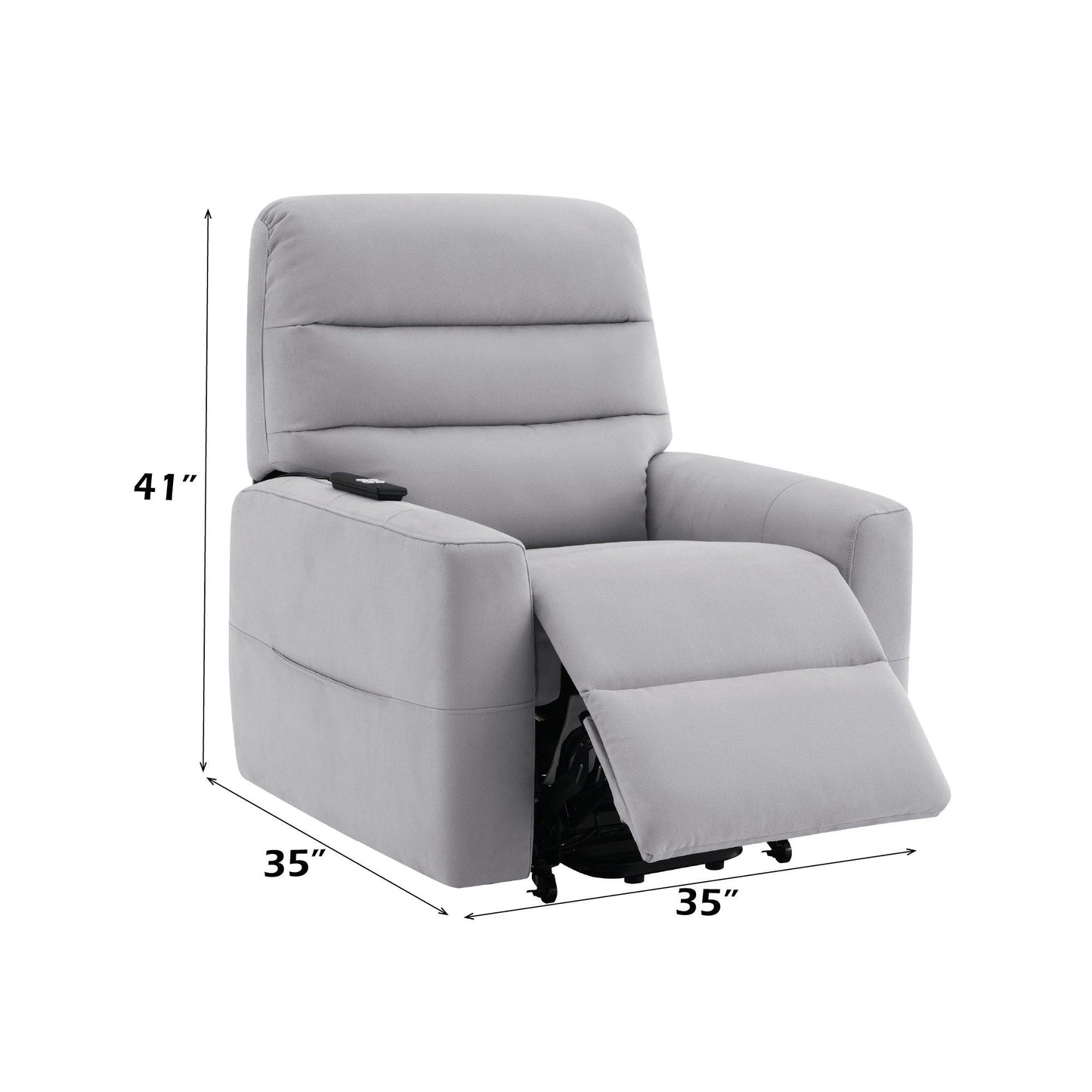 Freddie Gray Leather Aire Power Motion Recliner w/Lift - 1st Choice Furniture Direct