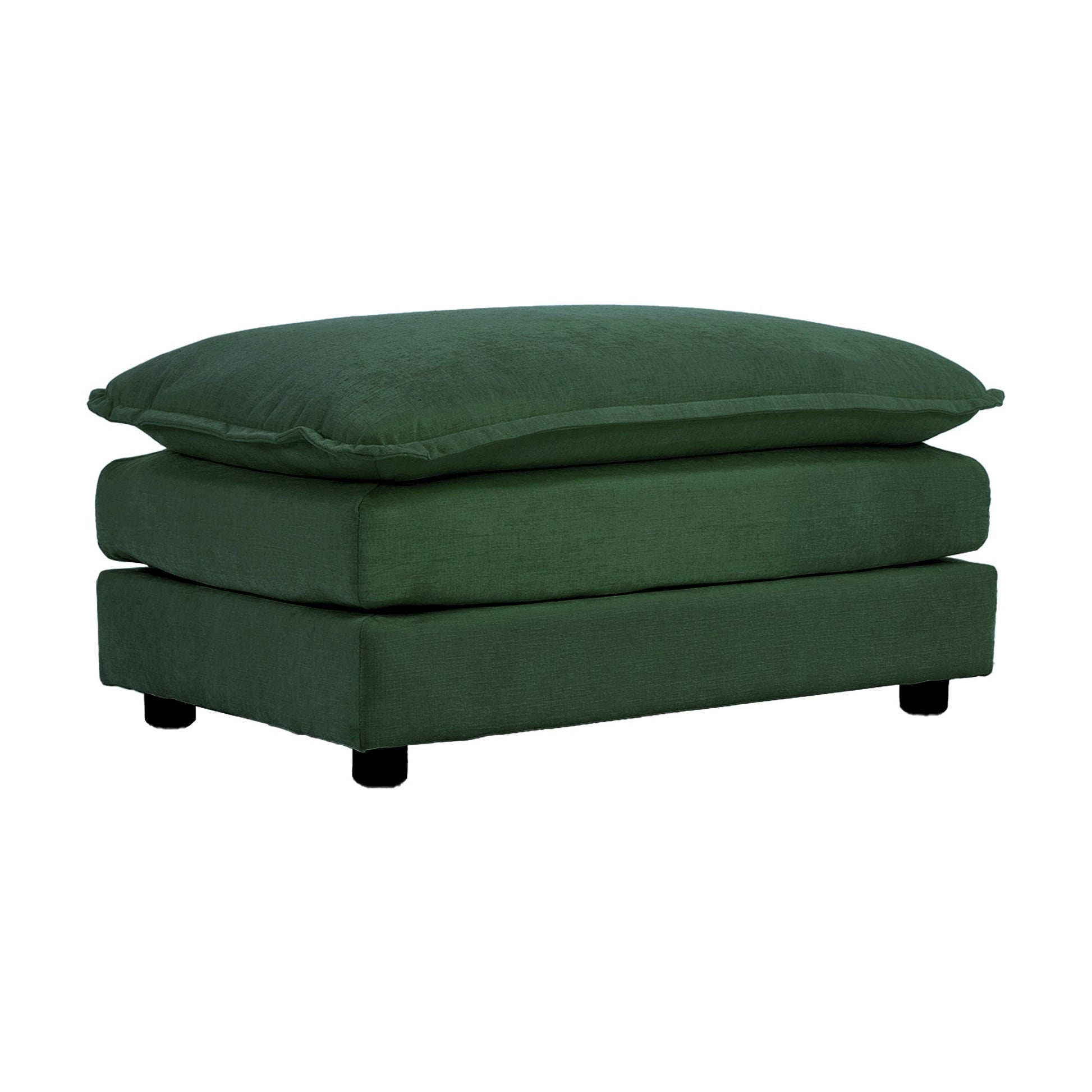Free Combination Comfy Upholstery Modular Oversized L Shaped Sectional Sofa With Reversible Ottoman, Green Chenille - 1st Choice Furniture Direct
