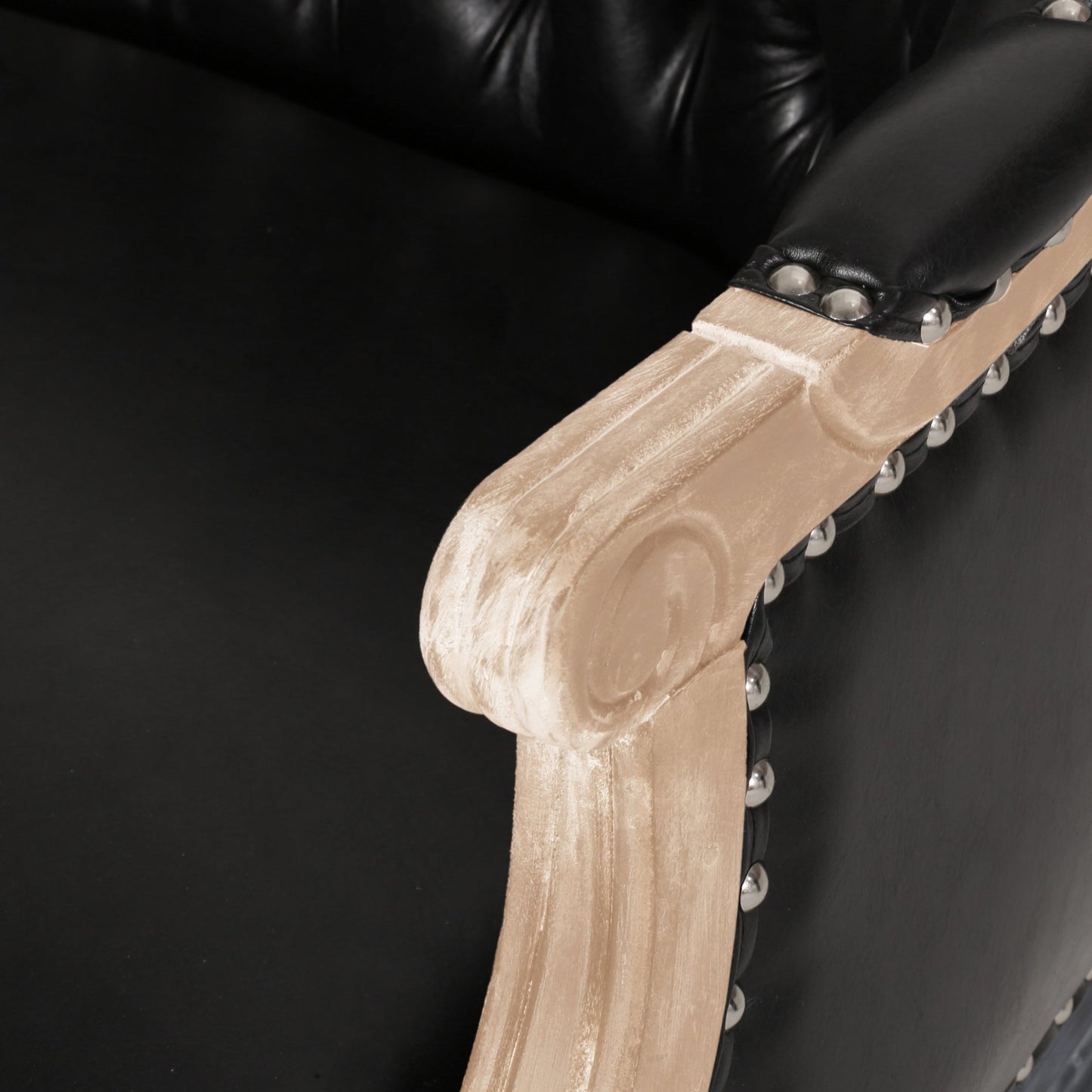 French Country Chesterfield Style Tufted Loveseat - 1st Choice Furniture Direct