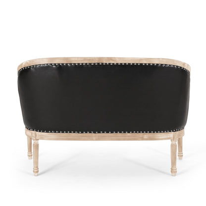 French Country Chesterfield Style Tufted Loveseat - 1st Choice Furniture Direct