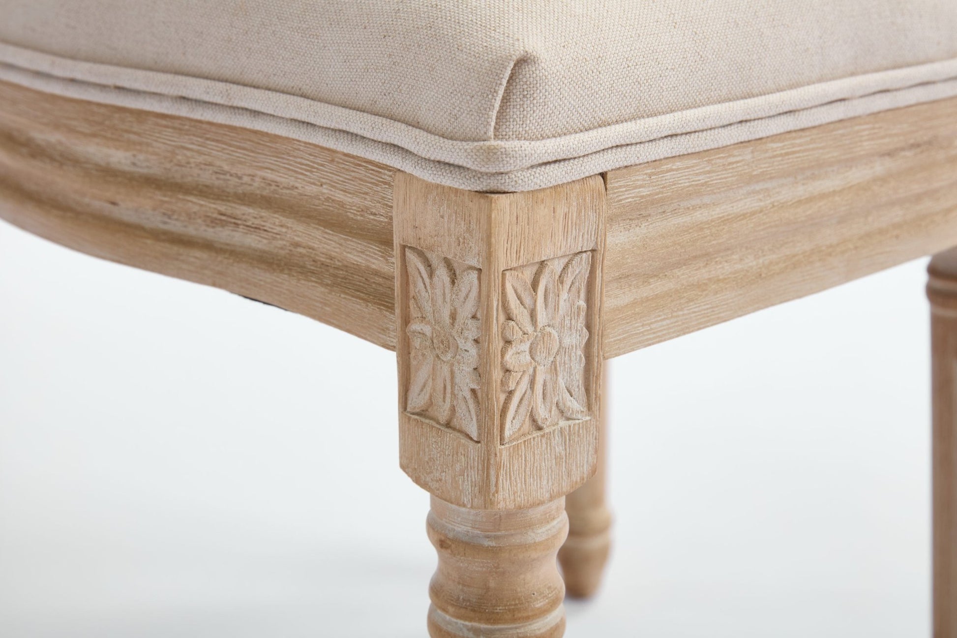 French Country Dining Chairs Set of 2, Upholstered Chairs with Nature Rattan Round Back, Wire drawing and carving techniques ,Disassemblable , for Living Room, Kitchen , Restaurant Use,Beige - 1st Choice Furniture Direct