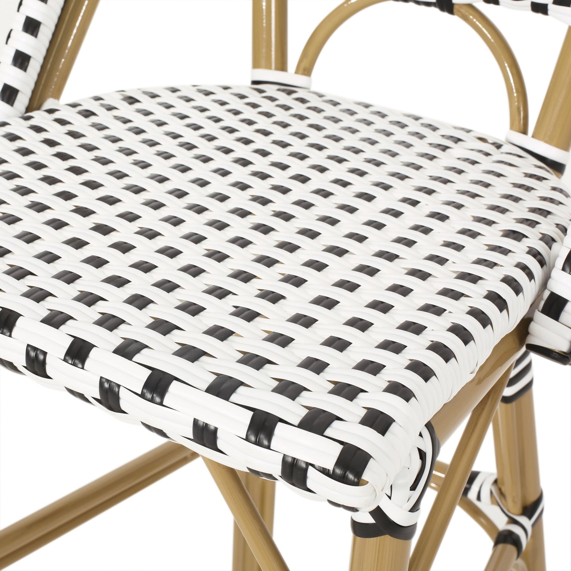 French Style Outdoor Bar Stool Set of 2 – Wicker Patio Bar Chairs - 1st Choice Furniture Direct