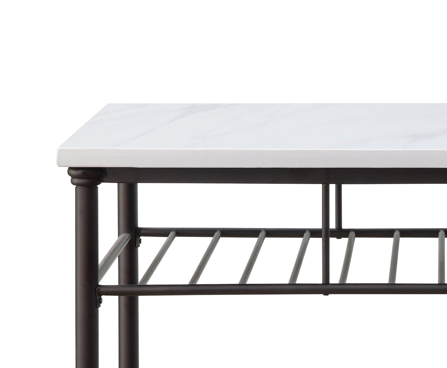 Freyja White Cultured Marble Top & Gray Finish Kitchen Island-TOP Only - 1st Choice Furniture Direct