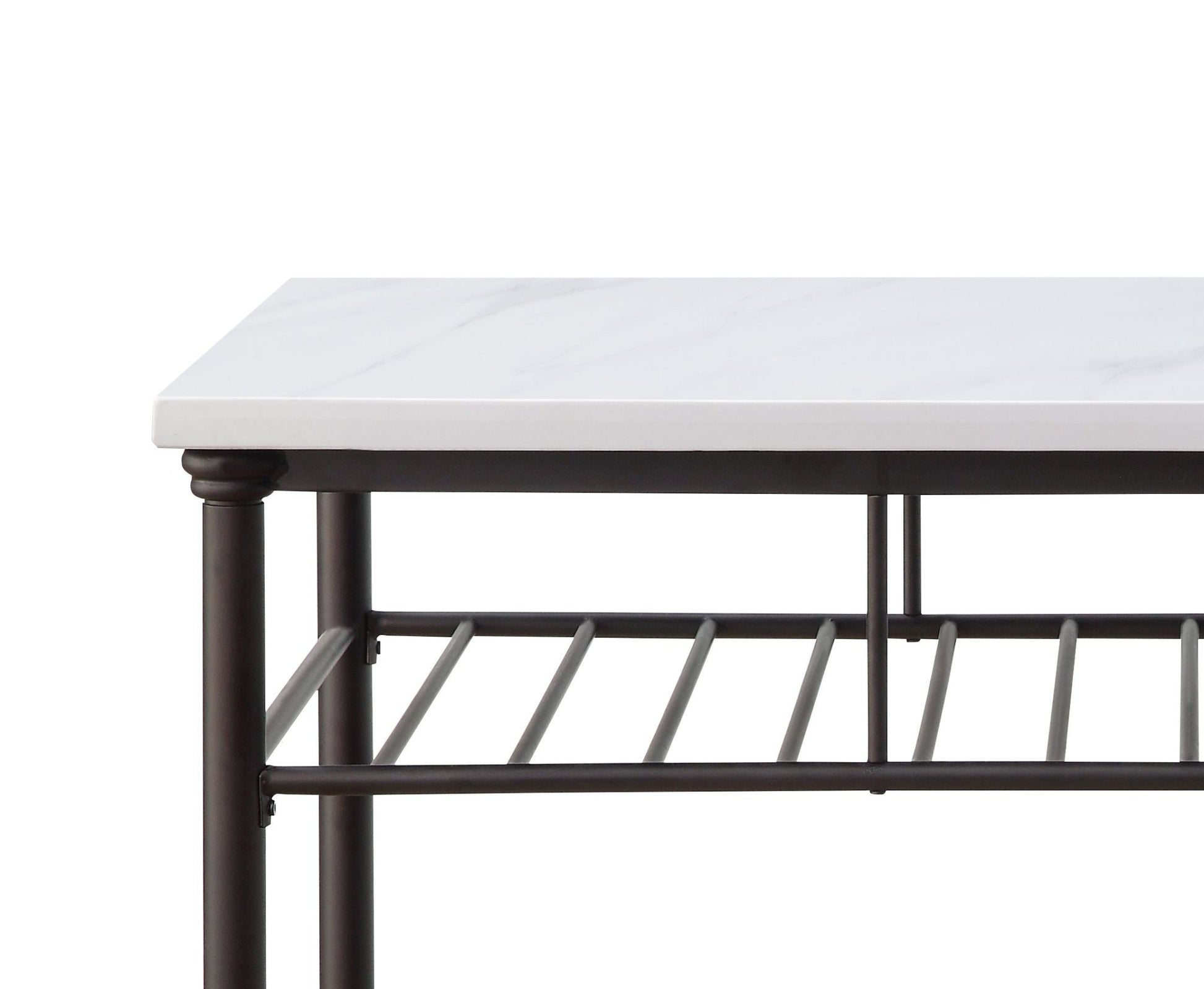 Freyja White Cultured Marble Top & Gray Finish Kitchen Island-TOP Only - 1st Choice Furniture Direct