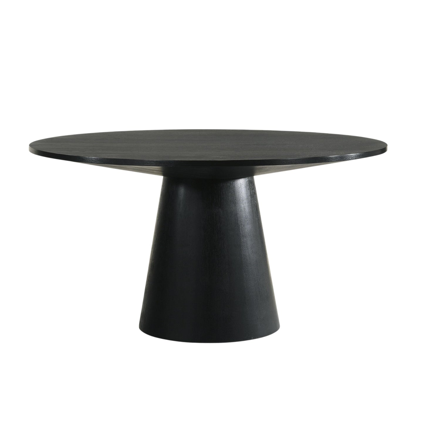 Froja Black Finish Round Dining Table - 1st Choice Furniture Direct