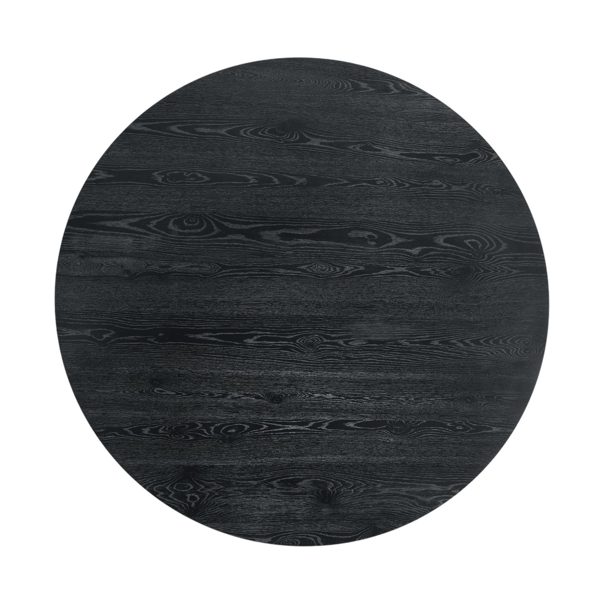 Froja Black Finish Round Dining Table - 1st Choice Furniture Direct
