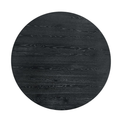 Froja Black Finish Round Dining Table - 1st Choice Furniture Direct