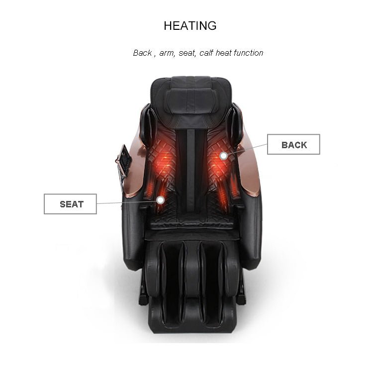 Full Body Zero Gravity Shiatsu Massage Chair SL-Track Recliner with Airbag Speaker LCD Touch Screen+Mini Remote Voice Control Back Heat - 1st Choice Furniture Direct